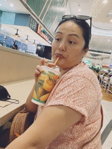 I'm drinking the classic mango shake from The Mango Farm.